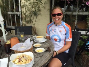 Lunch stop on the GT 5 Counties challenge