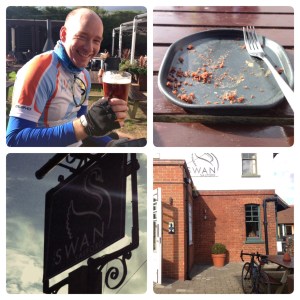 The 4th and final cake and a pint to toast the end of the GT