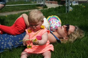 Fiona, Sienna and Savannah chilling by the river