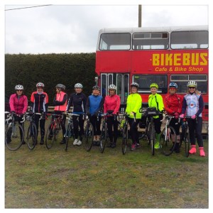 Another 2 ladies joined our ride at the Bike Bus so 8 became 10 for the ride home