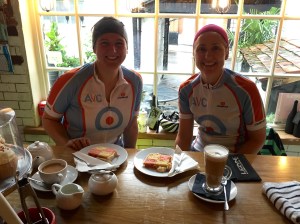 During the winter months we change the format of our ride, stopping at the end, rather than the middle. It's can be difficult to get going again if you're wet and cold. Cake and coffee is always a good motivator to keep the pedals turning.